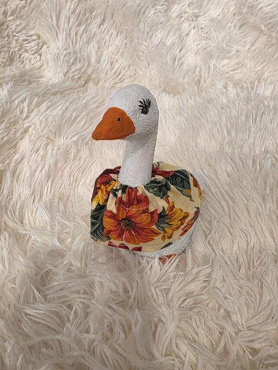 PorchaGeese Other - 7" Desk Goose Handcrafted Fall Print Dress